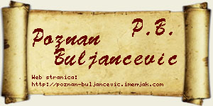 Poznan Buljančević vizit kartica